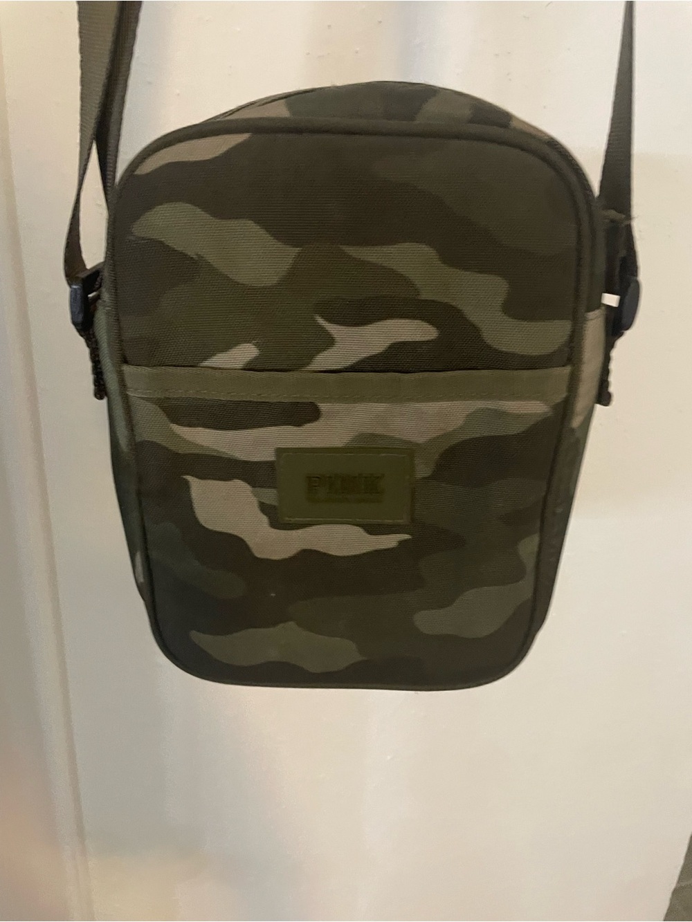 PINK Victoria's Secret Olive Green Camo Crossbody Messenger Bag